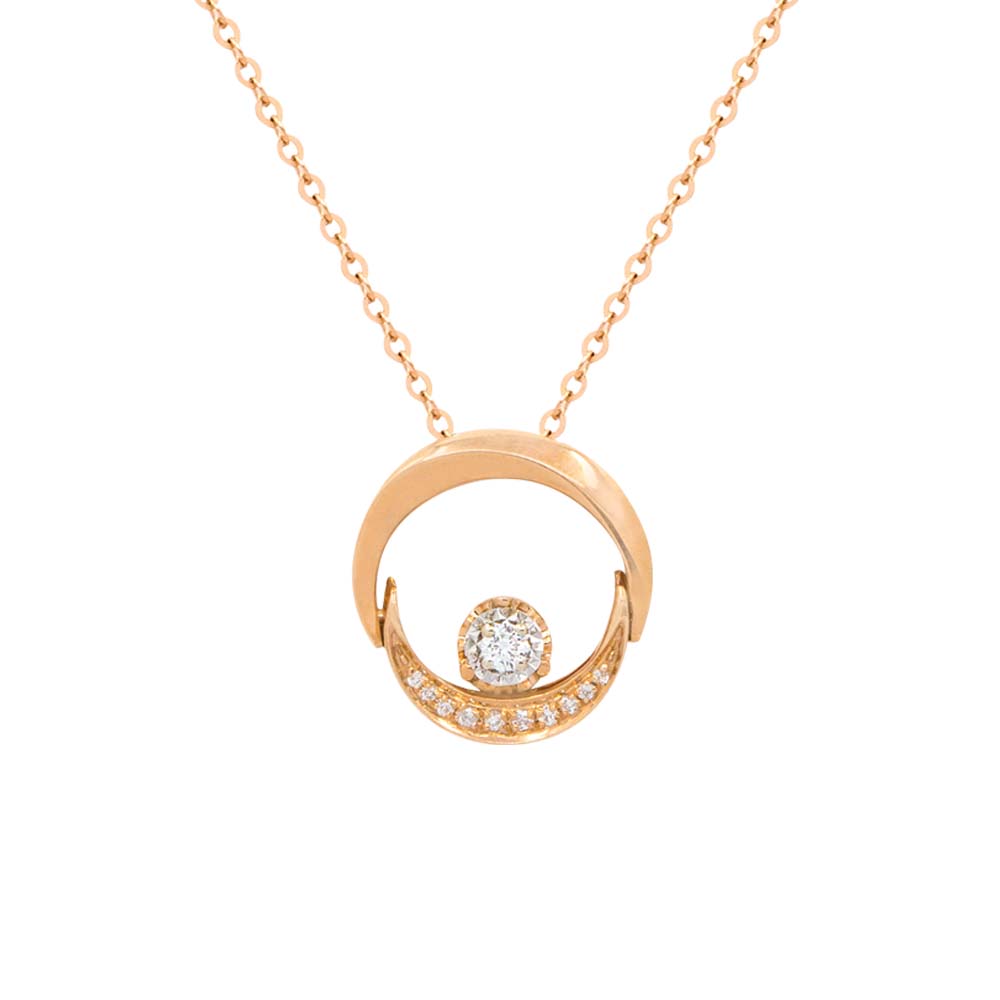 18K ROSE GOLD DIA NECKLACE