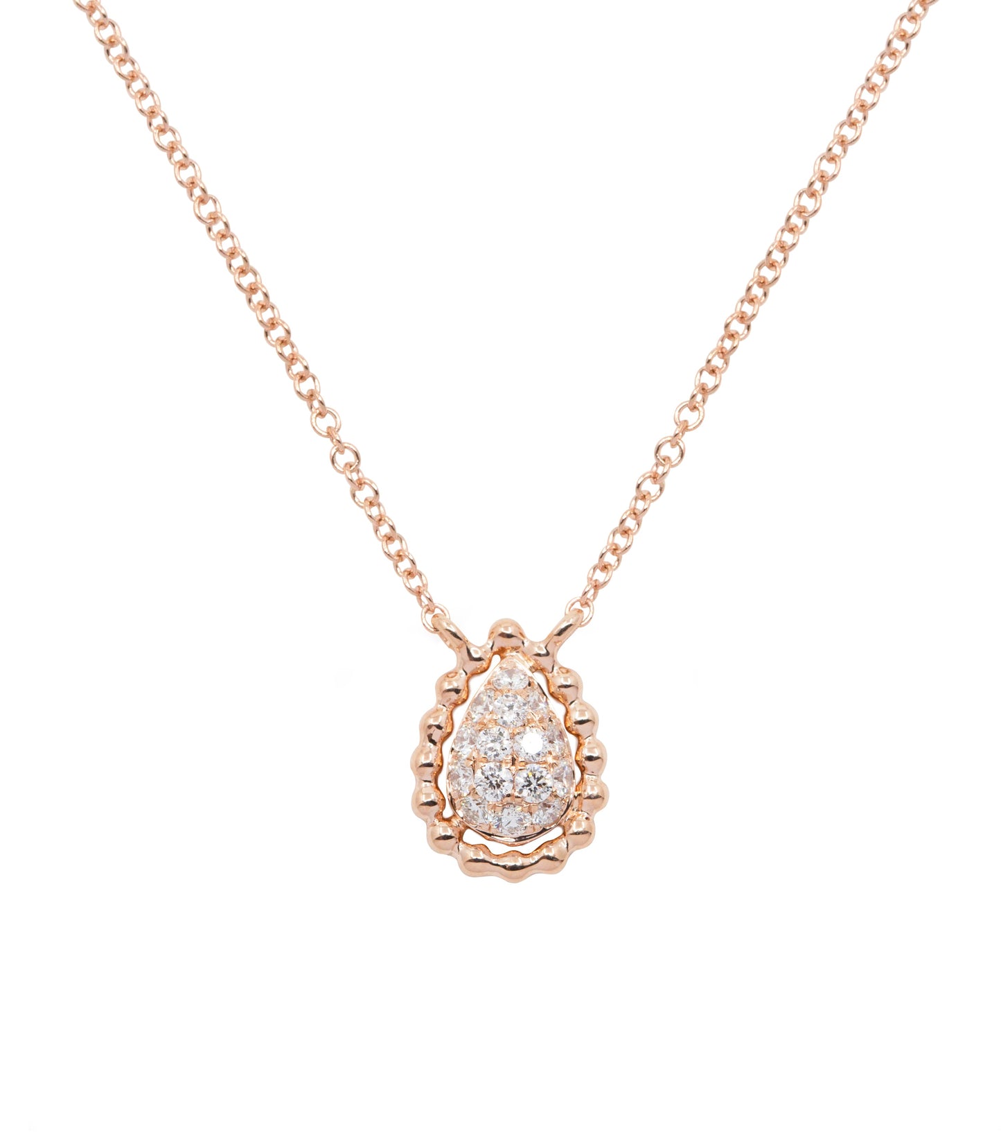 18K ROSE GOLD DIA NECKLACE