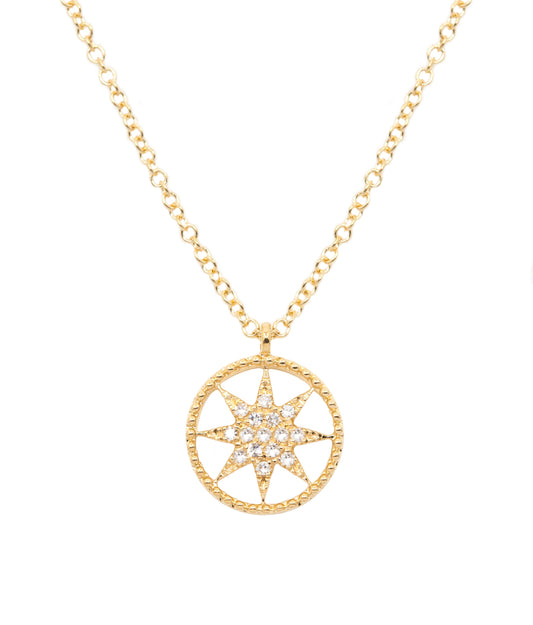 18K YELLOW GOLD DIA NECKLACE