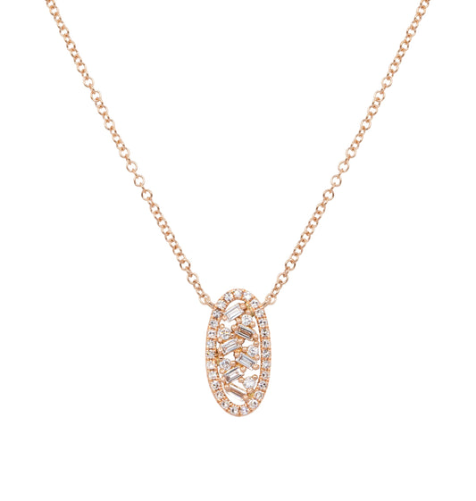 18K ROSE GOLD DIA NECKLACE