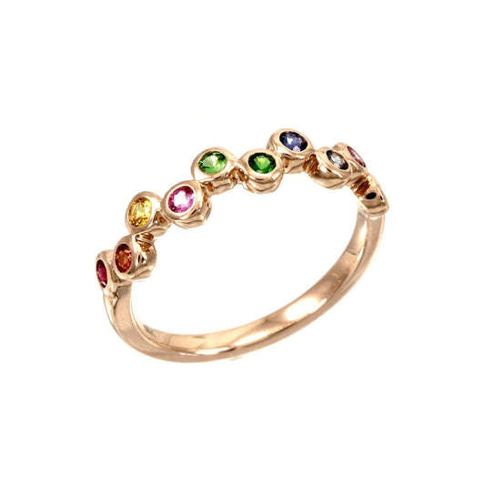 18K ROSE GOLD RING W/SAPPHIRE