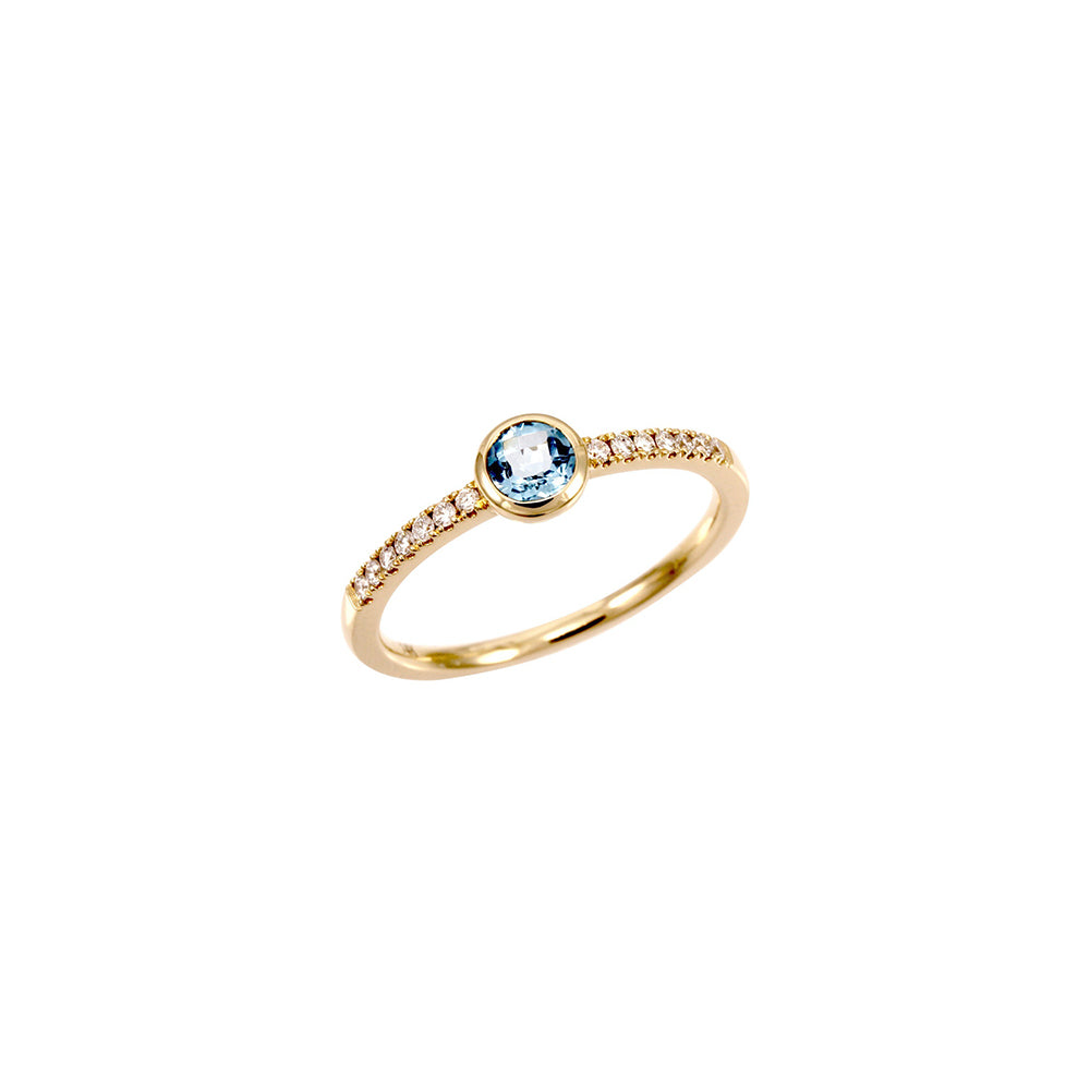 18K YELLOW GOLD RING W/TOPAZ