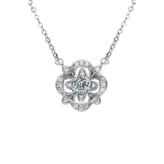 18K WHITE GOLD NECKLACE WITH DIAMOND