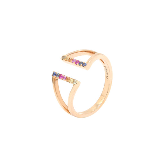 18K ROSE GOLD RING W/BSA,GSA,OSA,PSA & YSA,