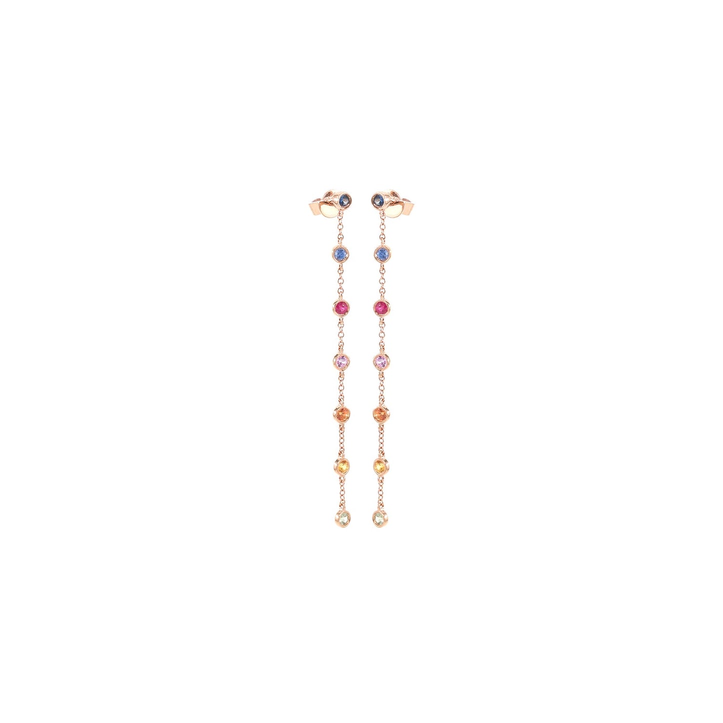 18K ROSE GOLD EARRING W/BSA,GSA,OSA,PSA & YSA,