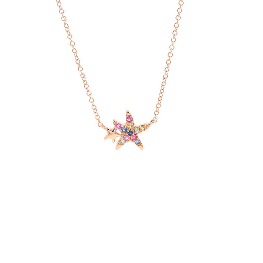 18K ROSE GOLD NECKLACE, W/GSA,OSA,PSA & YSA,