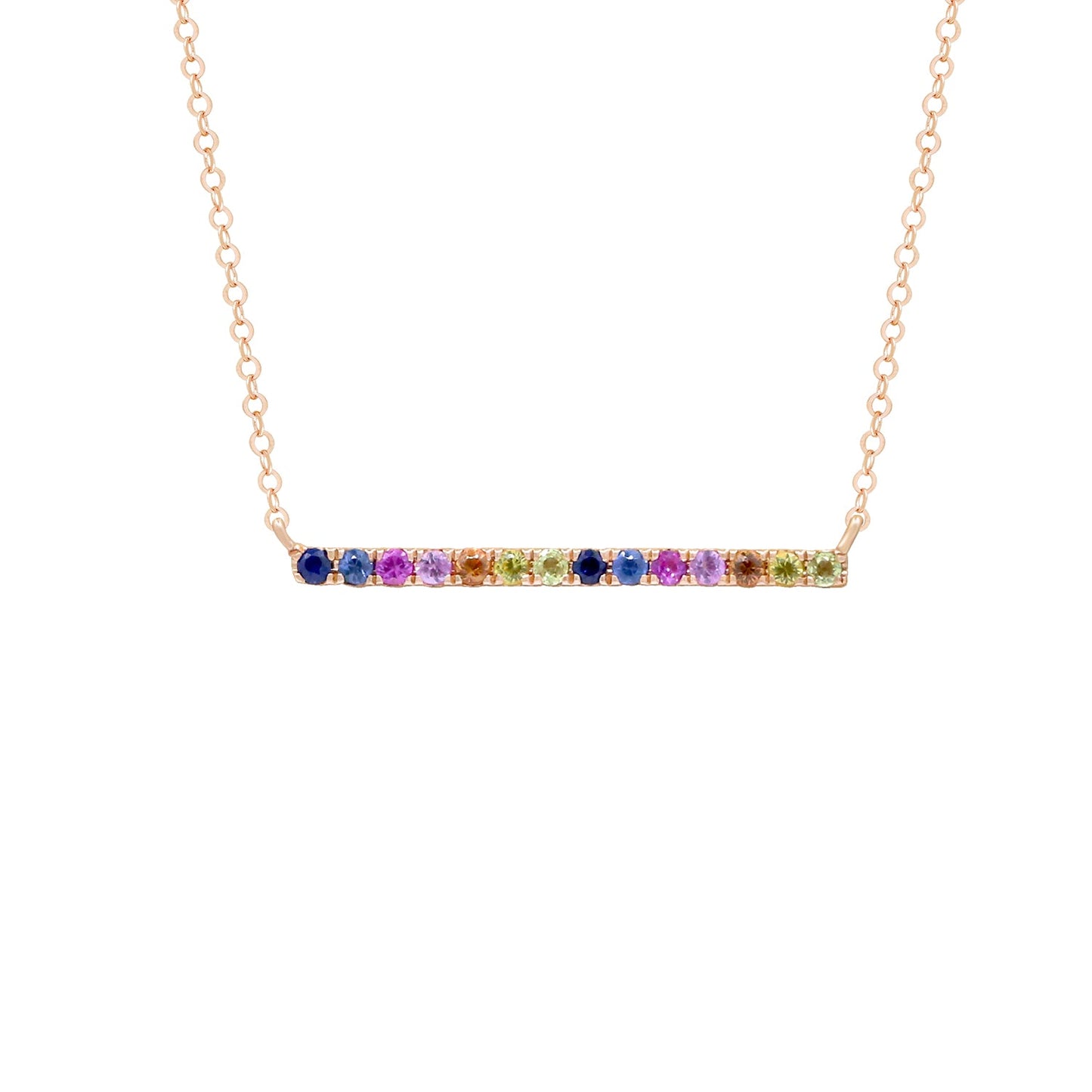 18K ROSE GOLD NECKLACE W/BSA,GSA,OSA,PSA & YSA,