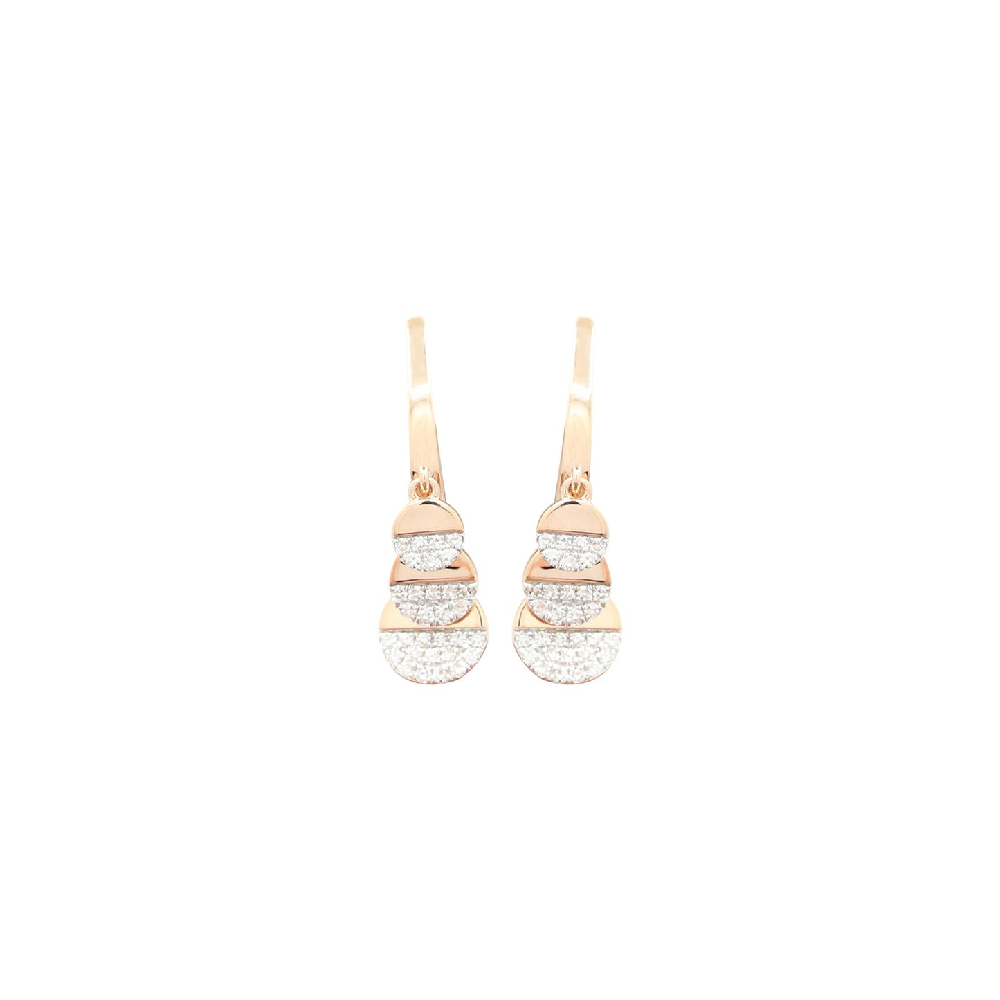 18KR Earrings w/Dia, 600381537