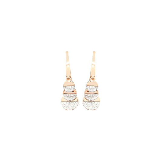 18KR Earrings w/Dia, 600381537